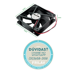 Micro Ventilador (Cooler) 90x90x25mm 12VDC com Terminal - Código 1000021 - Para Bebedouros e Eletrônicos