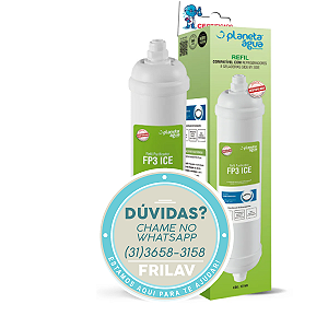 Refil Filtro de Água FP3 ICE Original Planeta Água PLA1074R - Para Geladeiras Side by Side