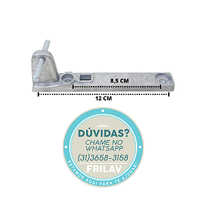 Dobradiça Central 3 Furos para Geladeira Bosch e Continental - Compatível com Diversos Modelos