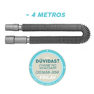 Mangueira de Saída Extensiva 4,00m (4 Metros) Blukit - Drenagem Longa para Máquina de Lavar, Lava-Louças e Tanquinho
