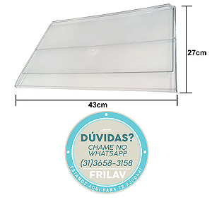 Prateleira do Freezer Plástica Original Consul W10246170 - Para Geladeiras CRM33, CRM34, CRM35
