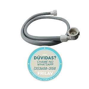 Mangueira de Entrada de Água 1,40m Rosca Fina - Blukit 031002-41 - Cinza - Universal para Lavadoras
