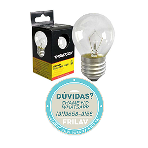Lâmpada Incandescente 40W 127V - Bocal E27 - Para Iluminação Interna de Geladeira e Forno de Fogão - Thompson 081036