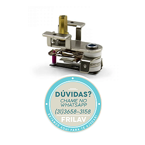 Termostato Lâmina Bimetálico 0/300°C - 16A - AGT-L3 - Com Suporte Louva (U) - Para Forno Elétrico e a Gás