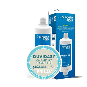 Refil Filtro Top MultiFilter Planeta Água PLA1137 - Conexão 1/2" BSP - Para Filtros de Caixa d'Água e Ponto de Entrada