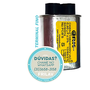 Capacitor de Alta Tensão 0,80 µF (2100 VAC) - AGT-80UF - Terminal Fino - Para Micro-ondas