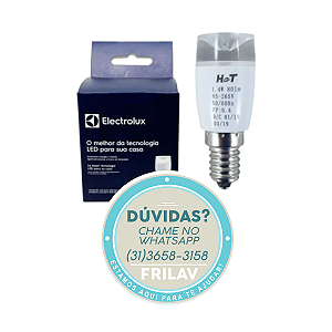 Lâmpada LED 1,6W Bivolt Bocal E14 Original Electrolux - Código A15758201 / 41040457 - Iluminação para Geladeira