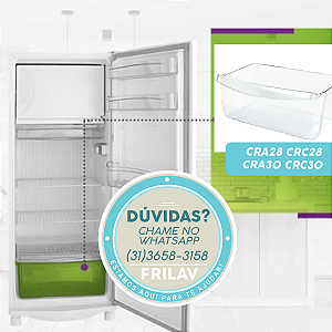 Gaveta de Legumes Original Consul W10212150 - Cesto Hortifrúti para Geladeiras CRA28, CRA30, CRC28, CRC30