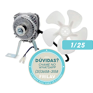 Micro Motor Ventilador ELCO Bivolt (1/25 HP) - Com Hélice Plástica - Código 20/704 - Universal Refrigeração