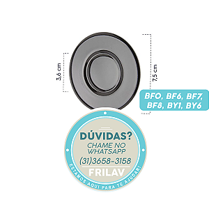 Capa do Queimador Esmaltada Original Brastemp 326055047 - Espalhador de Chama para Fogões BF0, BF6, BF7, BF8 e BY