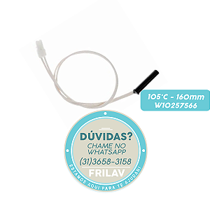 Termofusível de Segurança 105°C Original Brastemp Consul W10257566 - 160mm - Para Geladeiras Frost Free