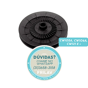 Polia de Transmissão Plástica Original Brastemp Consul W10181250 - Para Lavadoras CWI05A, CWI06A, CWI21