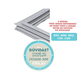 Gaxeta Borracha de Porta Superior 429x633 mm - Original Brastemp Consul W10223007 - Vedação para BRM, BRQ, CRM
