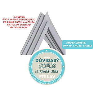 Gaxeta Borracha de Porta 115x64 cm Original Brastemp Consul W10666554 - Para Geladeiras BRD48, BRM48, CRD48 e Mais