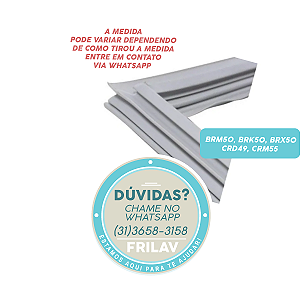 Gaxeta Borracha de Porta Superior (Freezer) 636x523 mm - Original Brastemp Consul W10527473 - Para BRM50, CRM55, CRD49