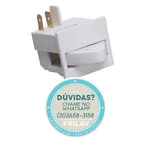Interruptor da Porta (Switch) Quadrado Pequeno Original Brastemp - Para Lâmpada de Geladeira