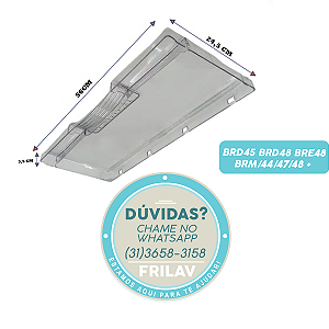 Frontal da Gaveta de Legumes Original Brastemp 326064410 - Para Geladeiras BRD45, BRM44, BRM47, BRE48 e Mais