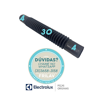 Mangueira Sanfonada Bomba Drenagem (Lados Iguais) Original Electrolux A07661201 / 41010897 - Para Diversas Lavadoras