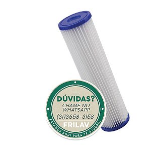 Refil Filtro Plissado 9.3/4" - 20 Micras - Poliéster Lavável e Reutilizável - Alta Vazão