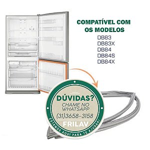 Borracha Gaxeta Porta Freezer Electrolux DB83 DB84 Original - A03625421