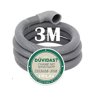 Mangueira de Saída para Lavadora Curva 3,00m - Karisfrio