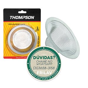 Ralo para Pia Válvula 4 1/2 x 1 1/2 Thompson em Inox - 26737