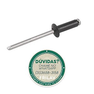 Rebite Pop de Alumínio 3,2 x 6,0 mm Preto Fogão Electrolux Original - 61390229