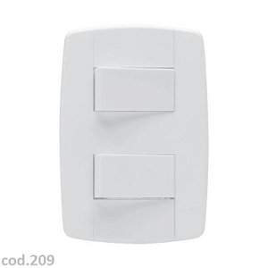 CJ 2 INTERRUPTORES SIMPLES 10A ILUMI LEV TOMADA**