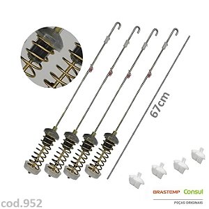 Conjunto de Suspensão Original para Lavadora Brastemp e Consul – W10764578