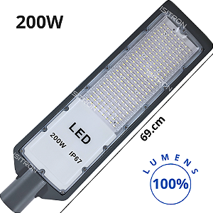Luminária 200W Fator 100% Led SMD IP67 Base Redonda uso geral