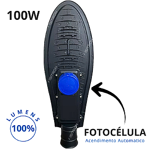 Luminária 100W Com Relé Fotocélula Pétala Led Cob Fator 100% uso geral