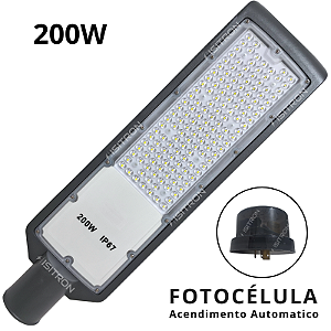 Luminária 200W Com Relé Fotocélula IP67 Base Redonda Led SMD uso geral