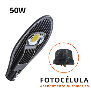 Luminária 50W Com Relé Fotocélula Pétala Led Cob uso geral