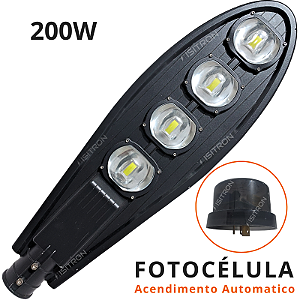 Luminária 200W Com Relé Fotocélula Pétala Led Cob uso geral