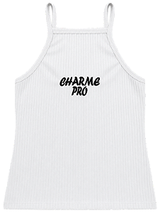 Regata Canelada Branca Charme Pro