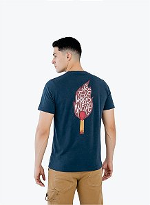 Camiseta básica Phosphor Blue com Silk
