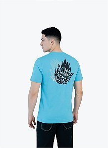 Camiseta básica Blue Celeste com Silk