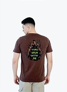 Camiseta básica Fire Brown com Silk