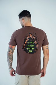 CAMISETA BÁSICA COM SILK - MARROM MASCULINA