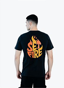 Camiseta básica SetFire Black com Silk