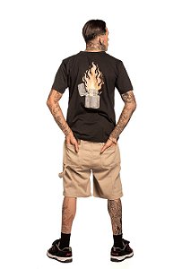 Camiseta básica Black Lighter com Silk