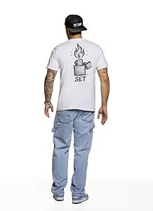 CAMISETA BÁSICA COM SILK - BRANCO CAMISETA MASCULINA