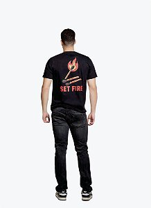 Camiseta básica Phosphor Black com Silk