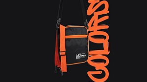 SHOULDER BAG TOBACCOTIME PRETO COM LARANJA