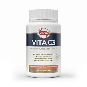 VITA C3®: Suplemento 3 Fontes de Vitamina C (120 Cápsulas) Vitafor