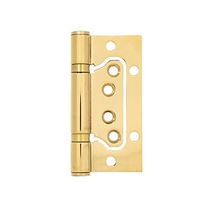 Dobradiça de Sobrepor sem Encaixe Inox Dourado 4 x 3 x 3”