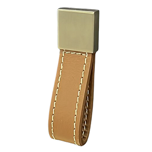 Puxador Para Móvel Ponto Hund Couro Cobre com Escovado - Torralba