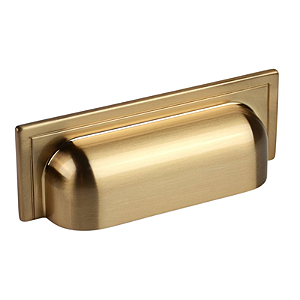 Puxador Para Móvel Concha Plymouth Gold Escovado 80mm ZP5420 - Zen