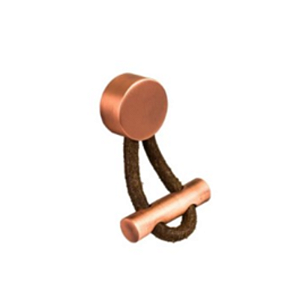 Puxador para Móvel Ponto Oriente Cobre Com Couro Marrom ZP1799 - Zen