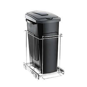 Lixeira Para Cozinha Deslizante Simples 15L Slim Cromada 2716 - Schmitt